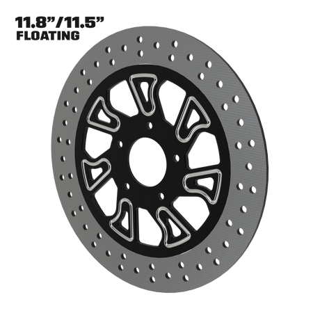 Blade Runner 11" floating rotor in black double cut