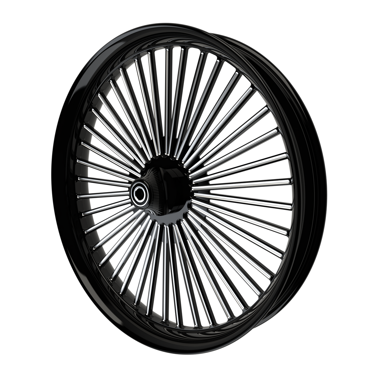 18x5.5 Harley-Davidson Big Fatty Black Double Cut Fat Tire Bagger Kit