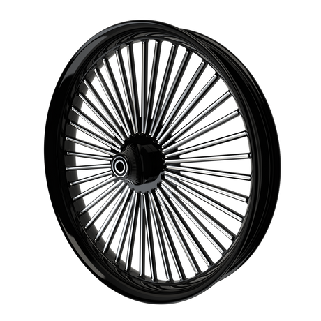 18x5.5 Harley-Davidson Big Fatty Black Double Cut Fat Tire Bagger Kit