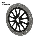 Centerfold 18" floating rotor in black