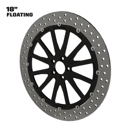 Centerfold 18" floating rotor in black