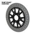 Centerfold 11" floating rotor in black double cut