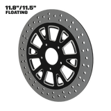 Centerfold 11" floating rotor in black double cut