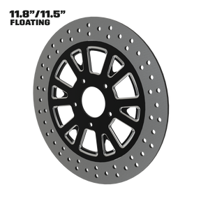 Centerfold 11" floating rotor in black double cut
