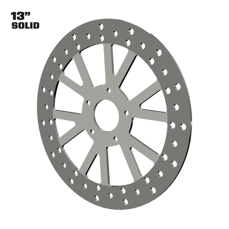 Centerfold 13" solid rotor in polished
