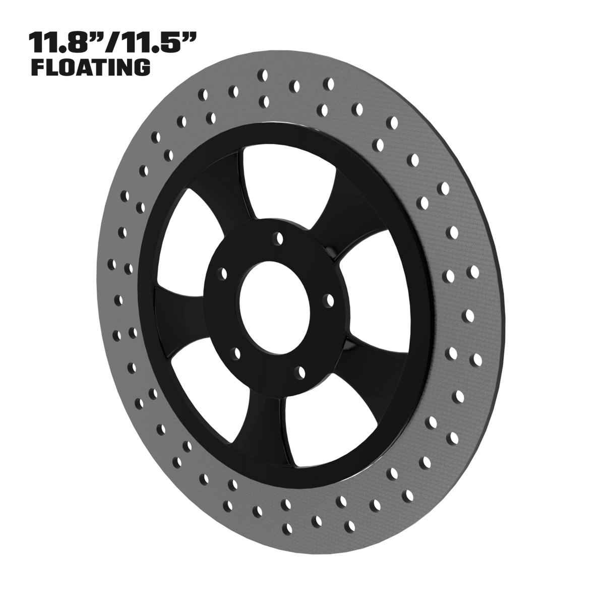 Classic 11" floating rotor in black
