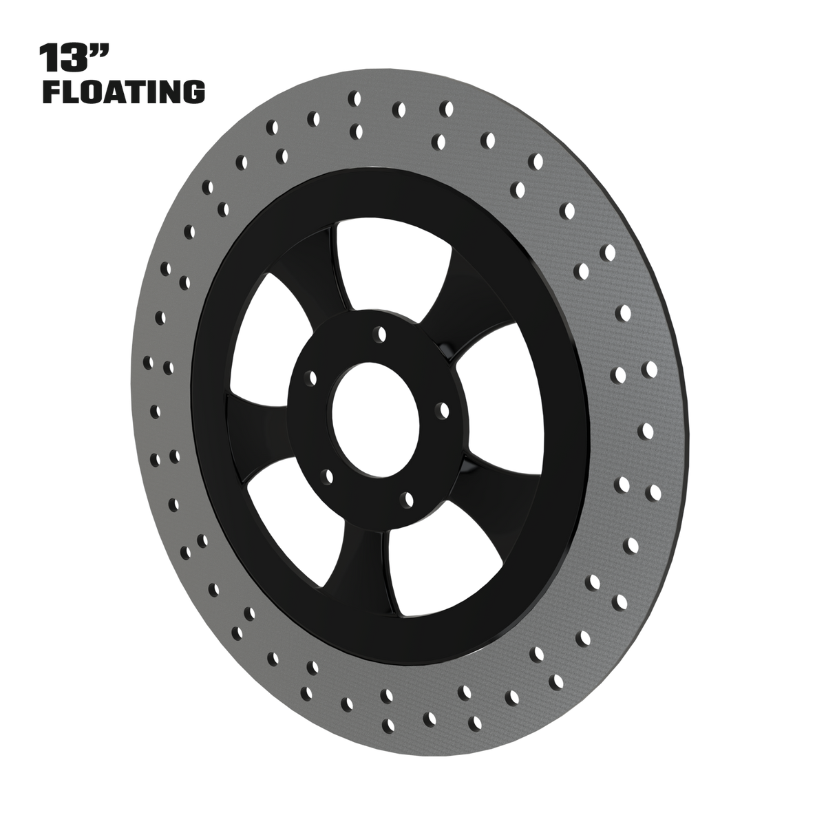 Classic 13" floating rotor in black