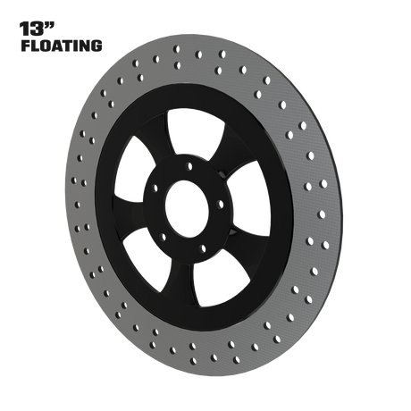 Classic 13" floating rotor in black