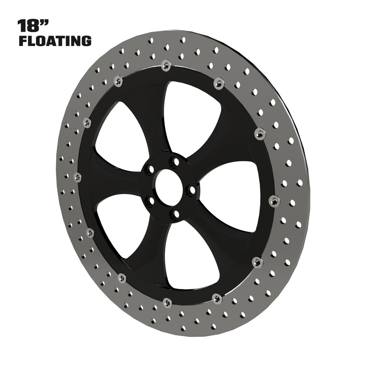 Classic 18" floating rotor in black