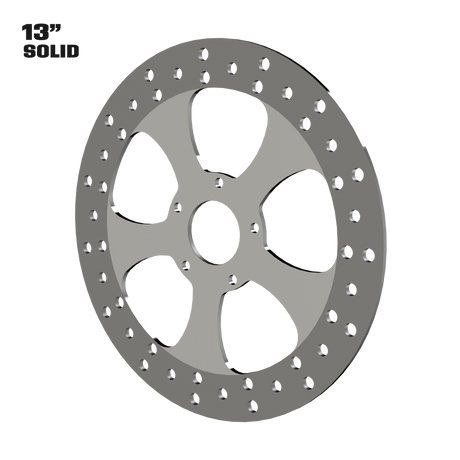 Classic 13" solid rotor in polished
