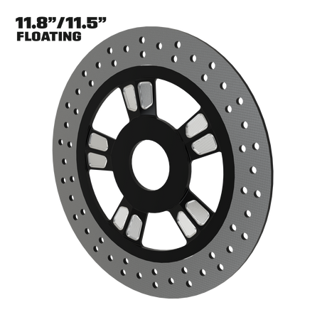 Contraband 11" floating rotor in black contrast cut
