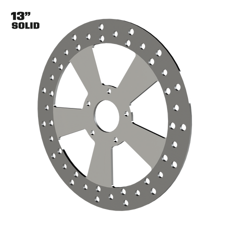Contraband 13" solid rotor in polished