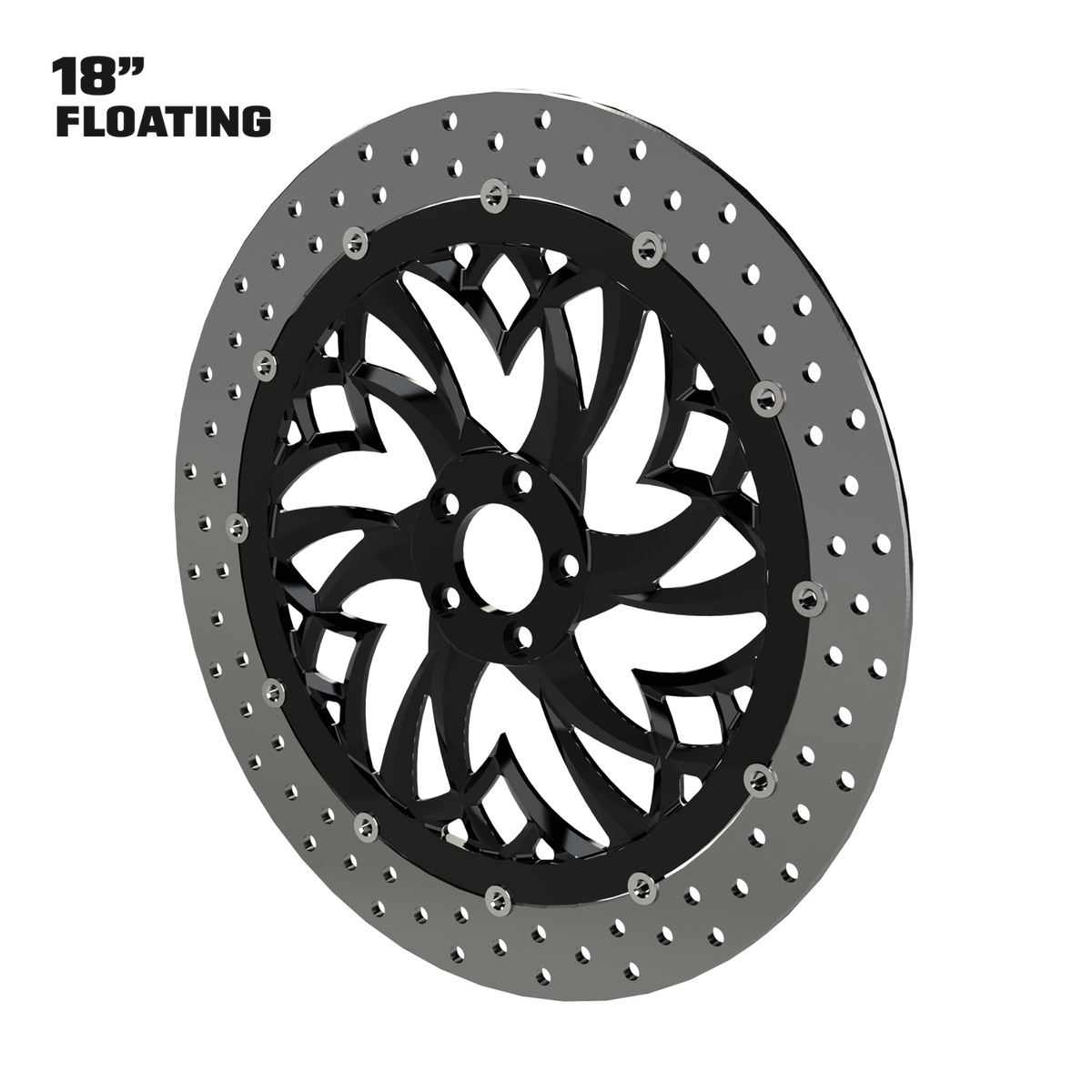 Crusade 18" Floating Rotor in Black