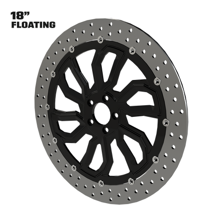 D6 18" floating rotor in black