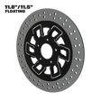 D6 11" floating rotor in black contrast cut