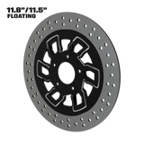 D6 11" floating rotor in black contrast cut
