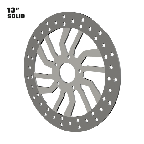 D6 13" solid rotor in polished