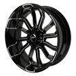 D6 Harley Trike Black Double Cut Wheels
