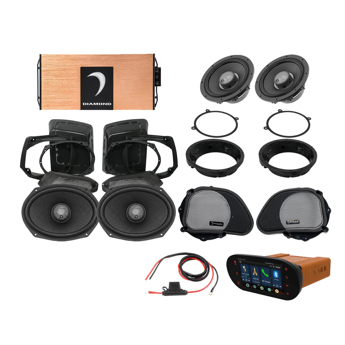 Diamond Audio 98 - 13 Harley Davidson® Road Glide 4-Speaker System - DA9813RGSP3R