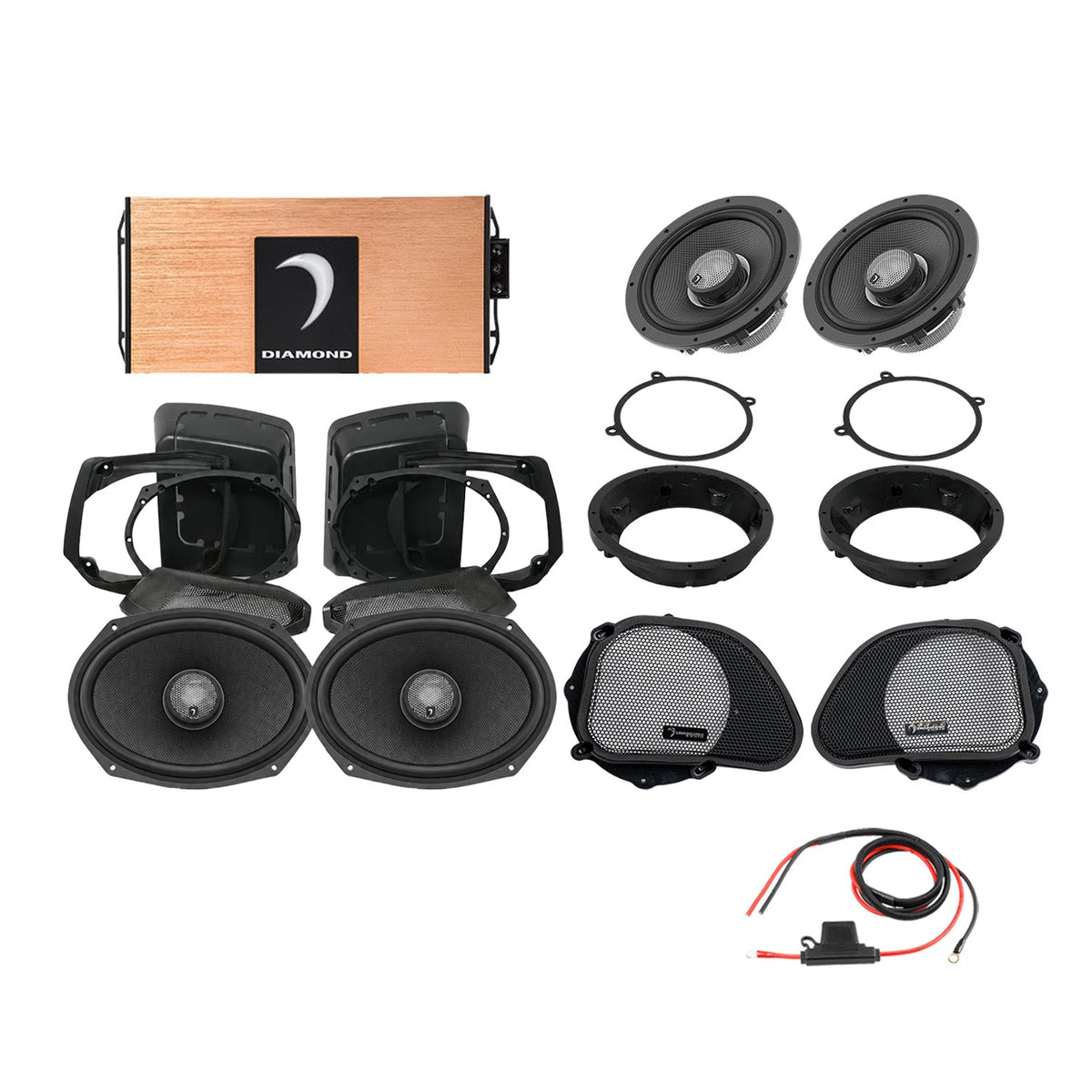 Diamond Audio 98 - 13 Harley Davidson® Road Glide 4-Speaker System - DA9813RGSP3