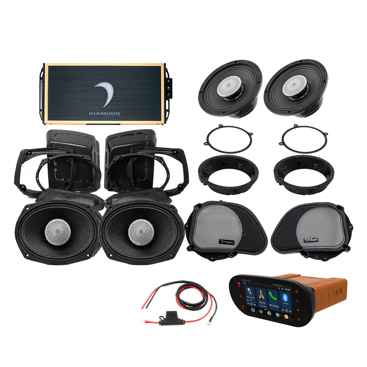 Diamond Audio 98 - 13 Harley Davidson® Road Glide 4-Speaker System - DA9813RGSP5R