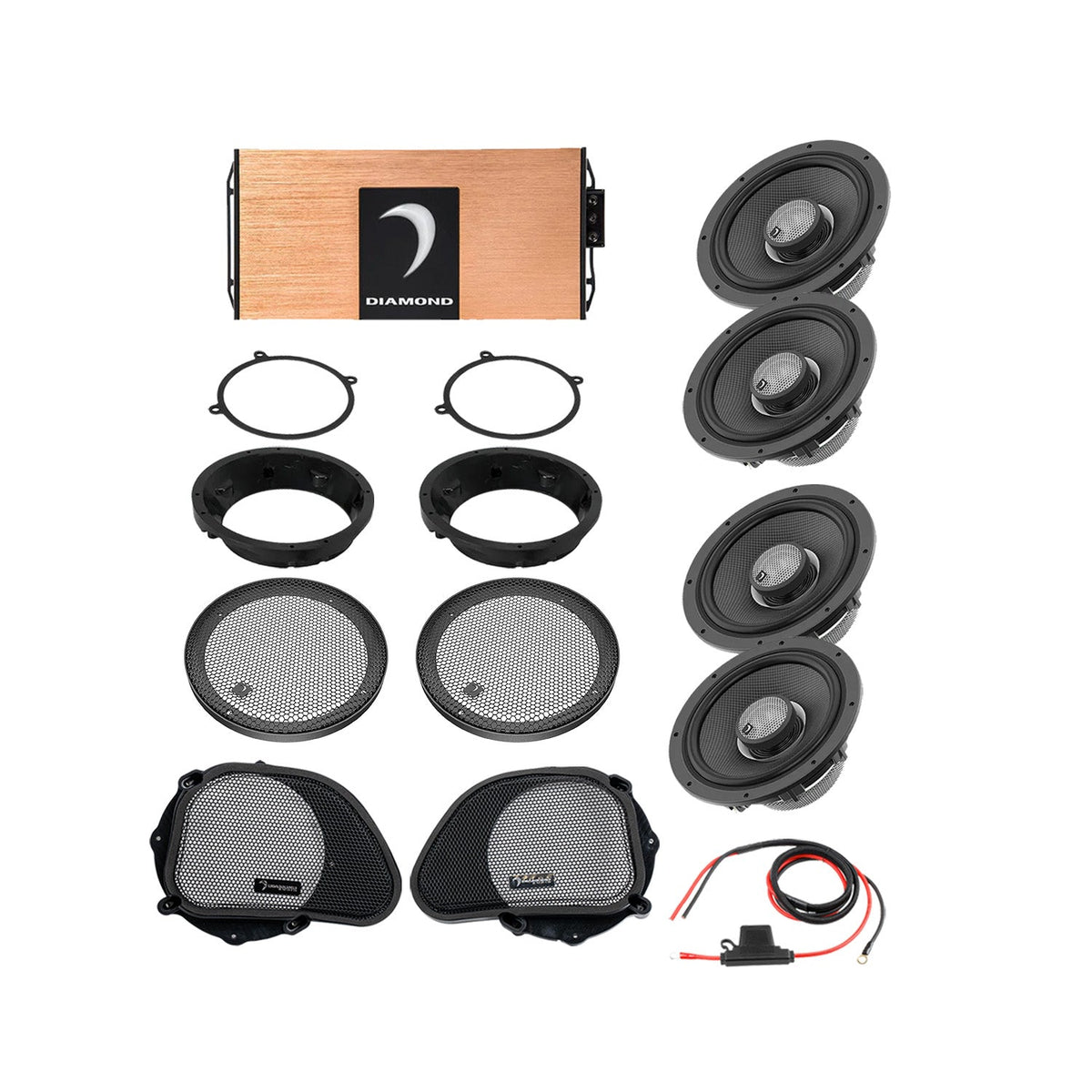 Diamond Audio 98 - 13 Harley Davidson® Road Glide 4-Speaker System - DA9813RGTP1