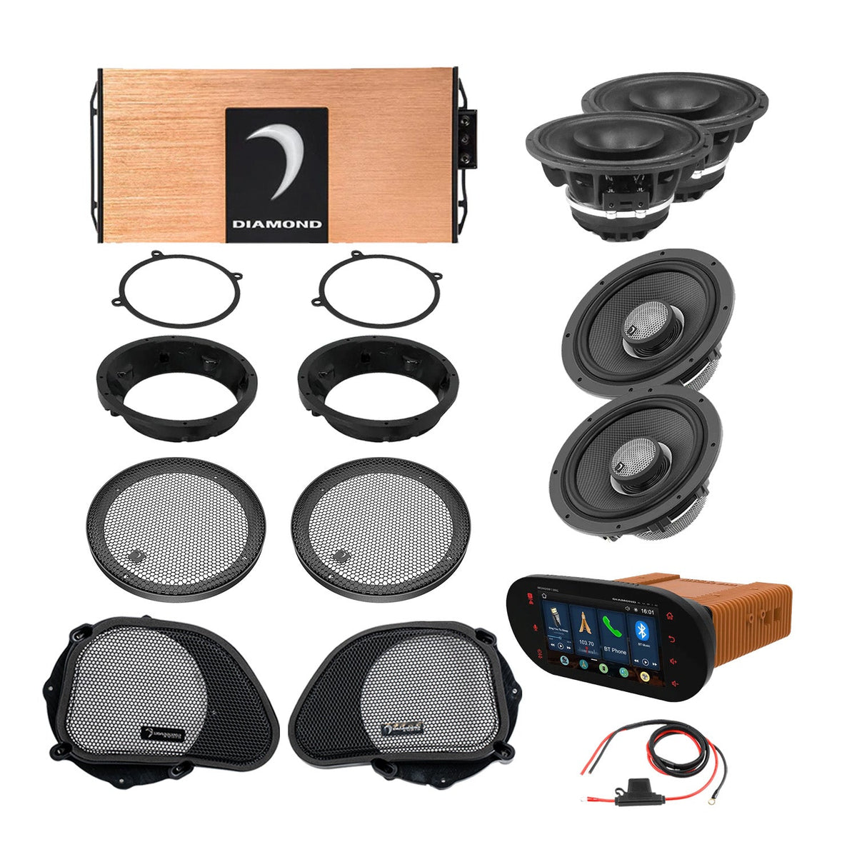 Diamond Audio 98 - 13 Harley Davidson® Road Glide 4-Speaker System - DA9813RGTP2R