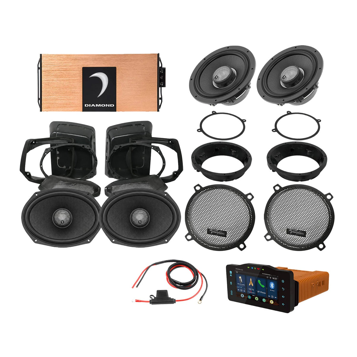 Diamond Audio 98 - 13 Harley Davidson® Street Glide 4-Speaker System - DA9813SGSP3R