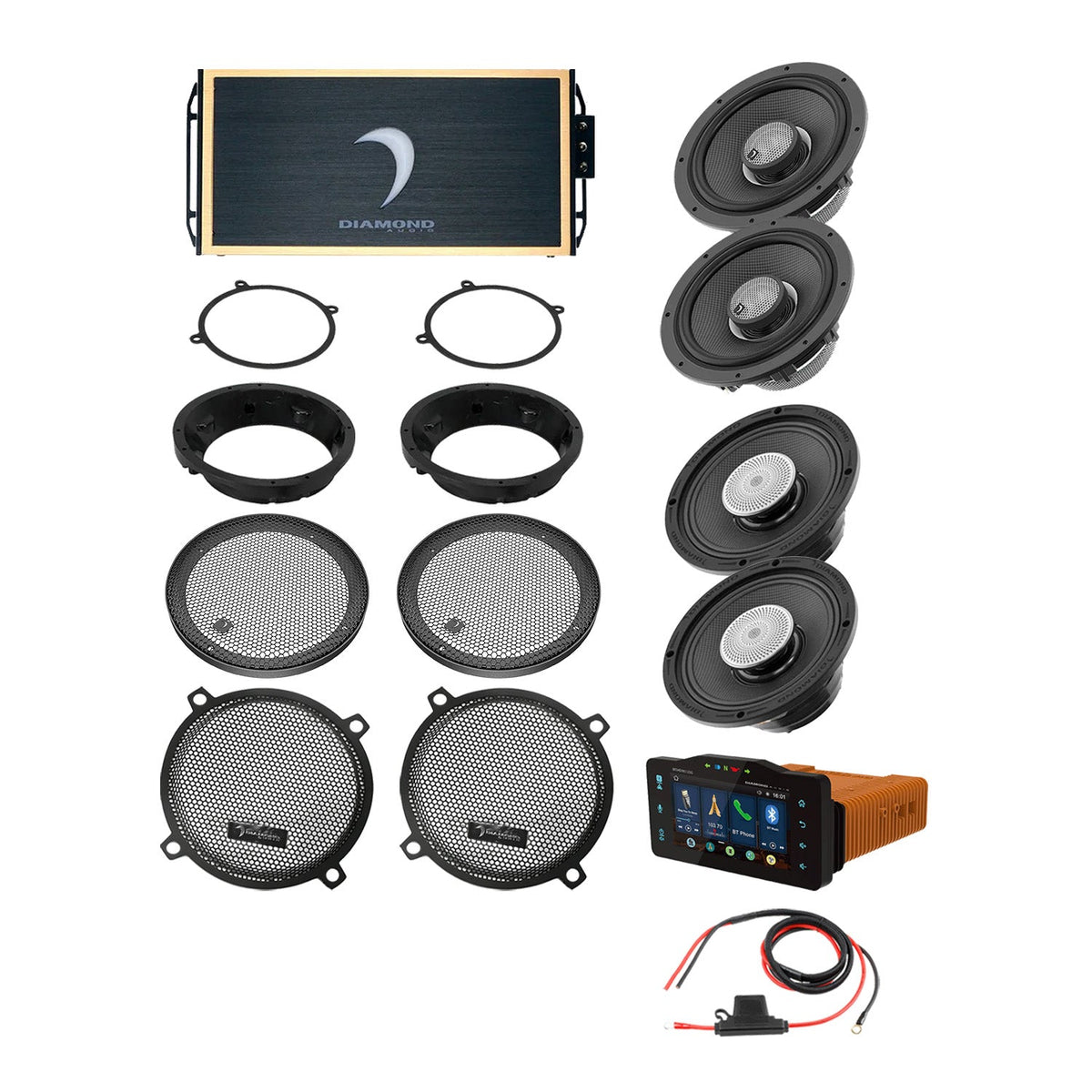 Diamond Audio 98 - 13 Harley Davidson® Street Glide 4-Speaker System - DA9813SGTP3R