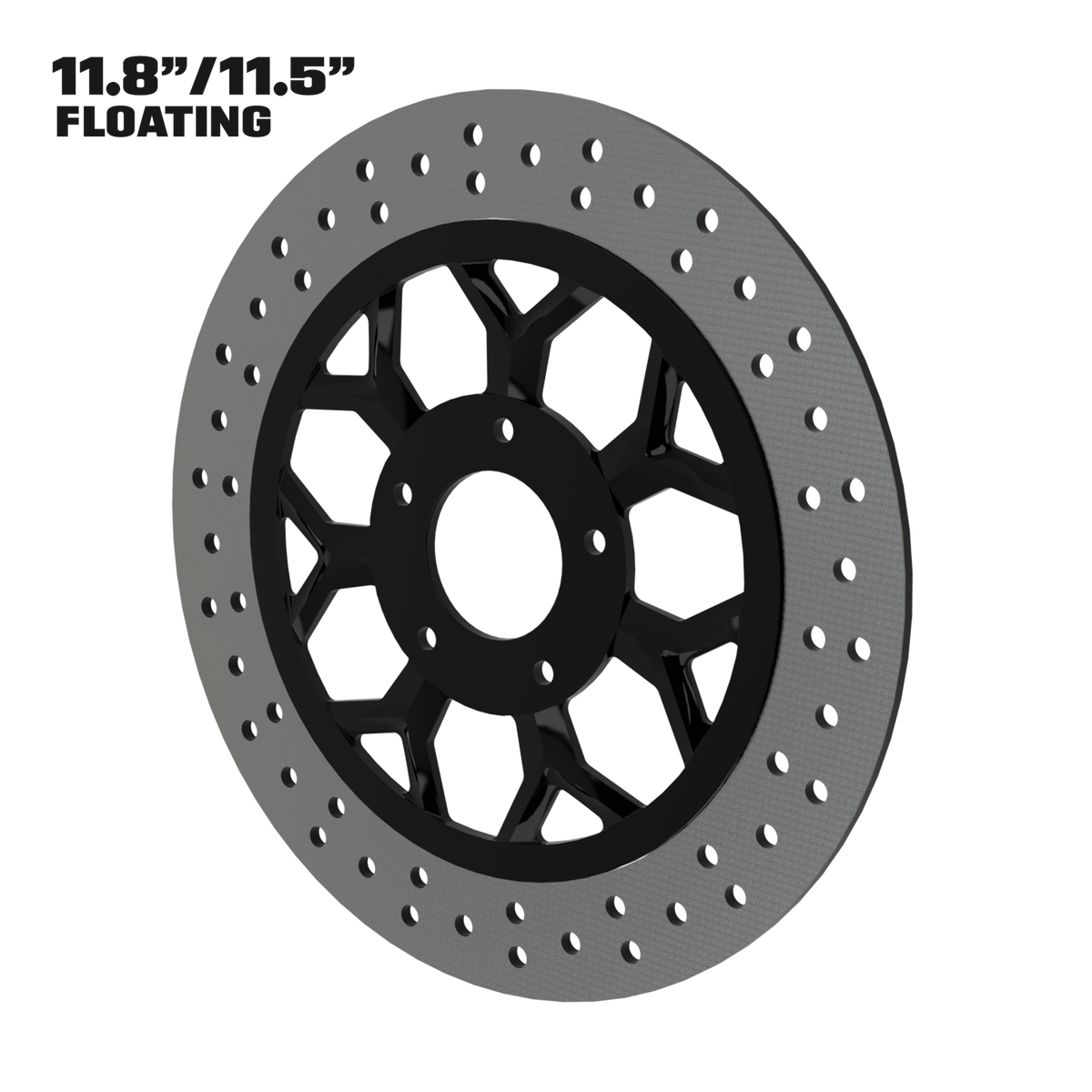 Deception 11" floating rotor in black