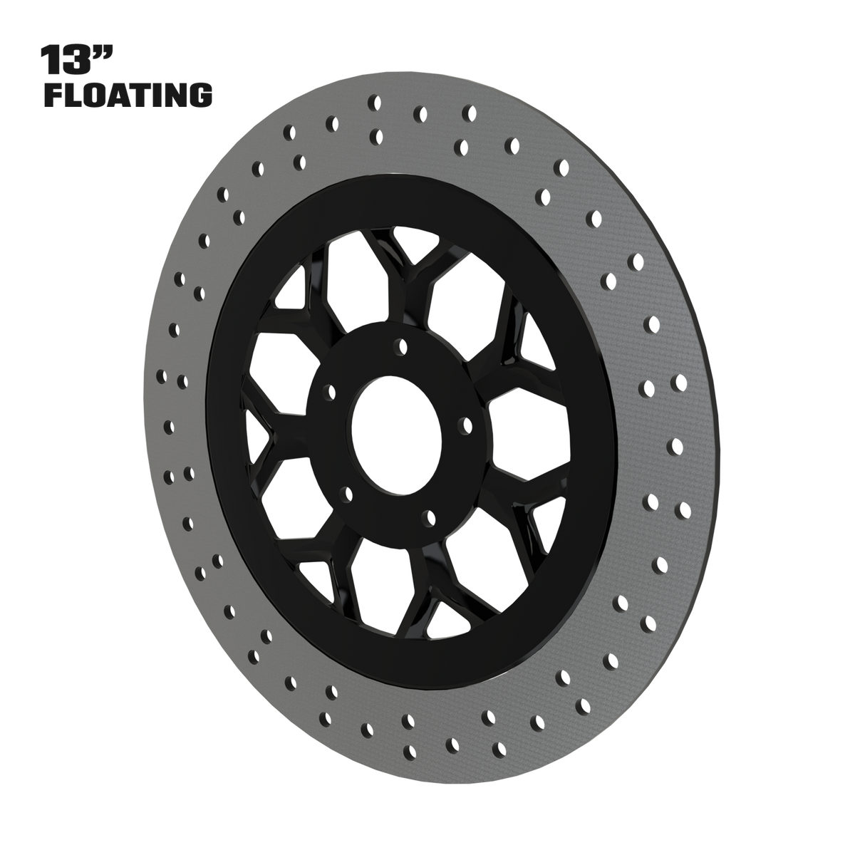 Deception 13" floating rotor in black