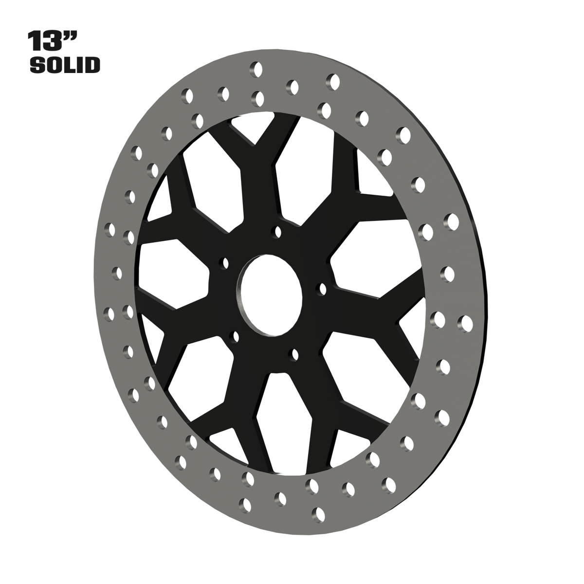 Deception 13" solid rotor in black