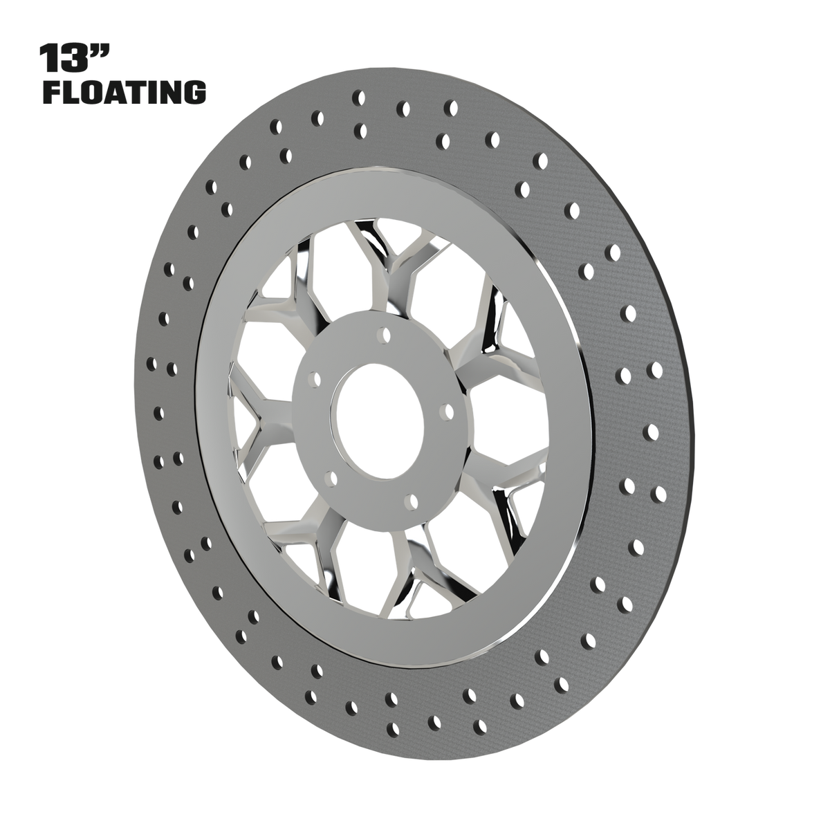 Deception 13" floating rotor in polished