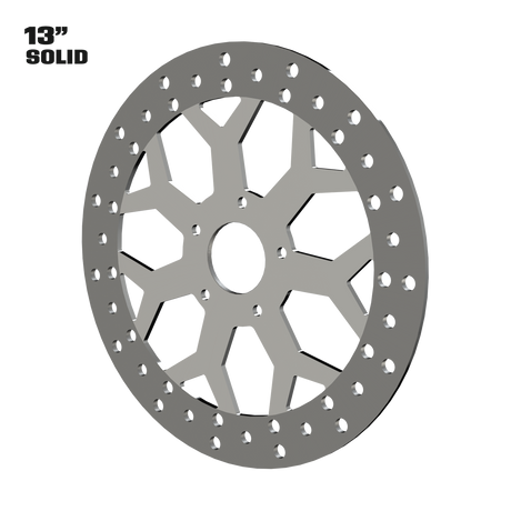Deception 13" solid rotor in polished