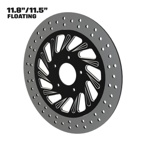 Derailed 11" floating rotor in black double cut