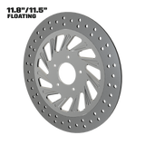 Derailed 11" floating rotor in polished