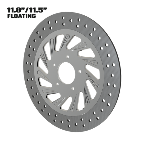 Derailed 11" floating rotor in polished