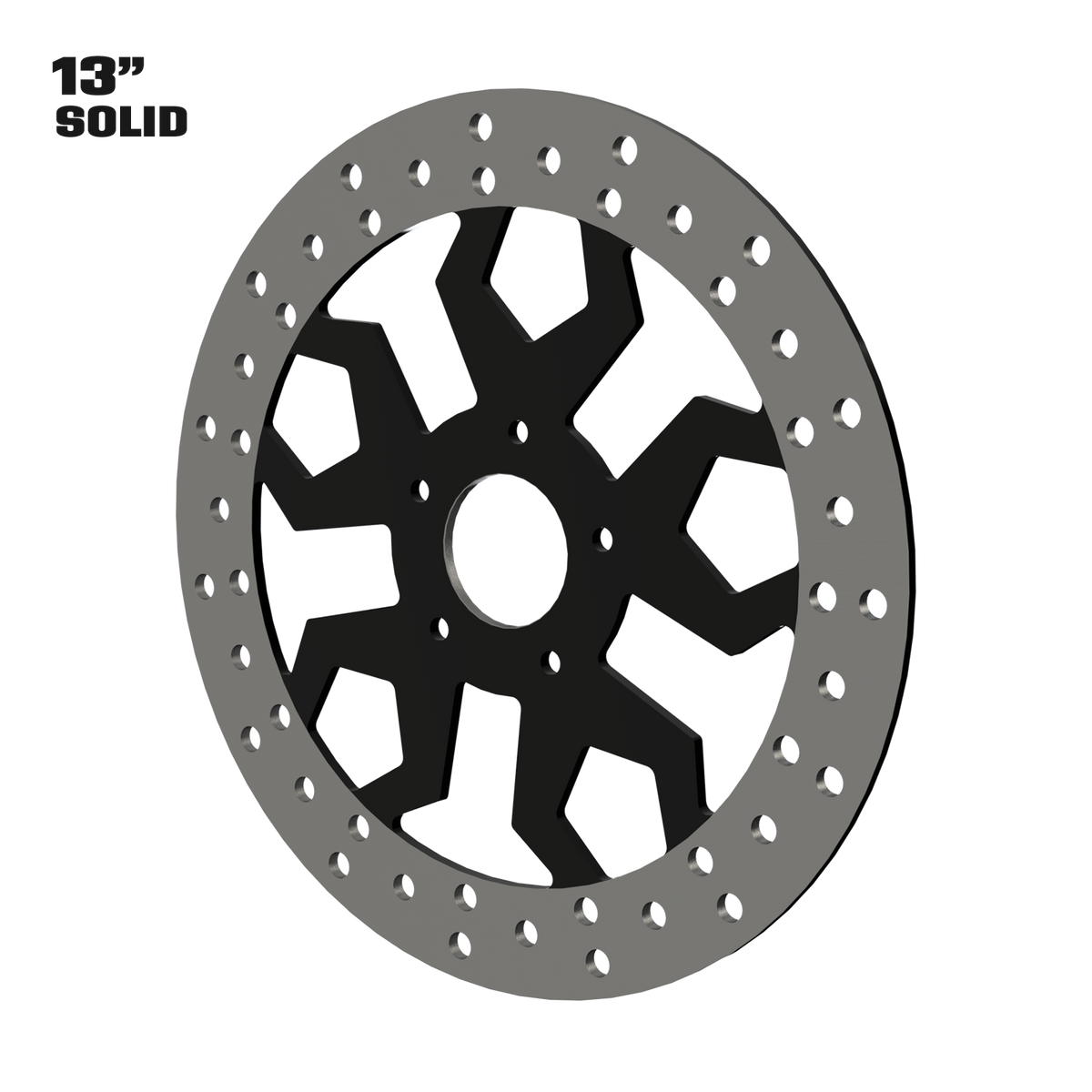 Diablo 13" solid rotor in black