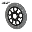 Diablo 11" floating rotor in black double cut