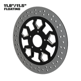 Diablo 11" floating rotor in black double cut