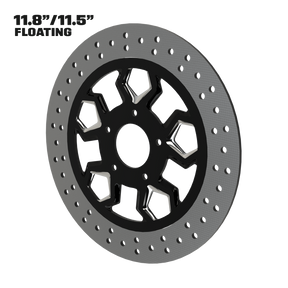 Diablo 11" floating rotor in black double cut