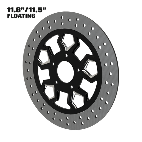 Diablo 11" floating rotor in black double cut