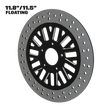 Dirty Deeds 11" floating rotor in black double cut