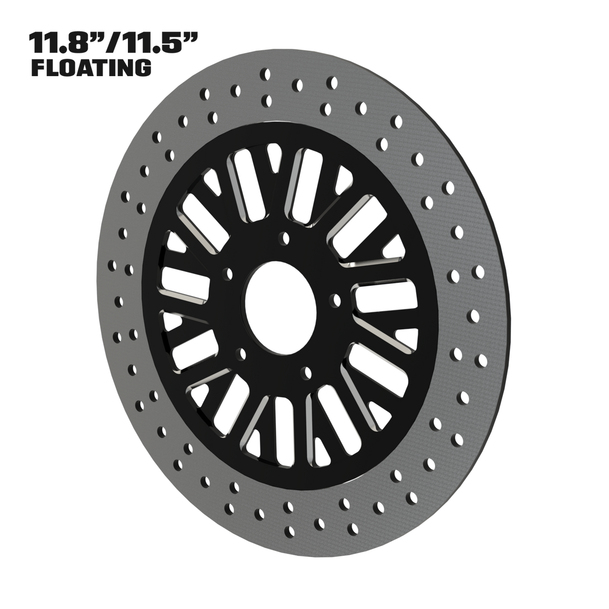 Dirty Deeds 11" floating rotor in black double cut