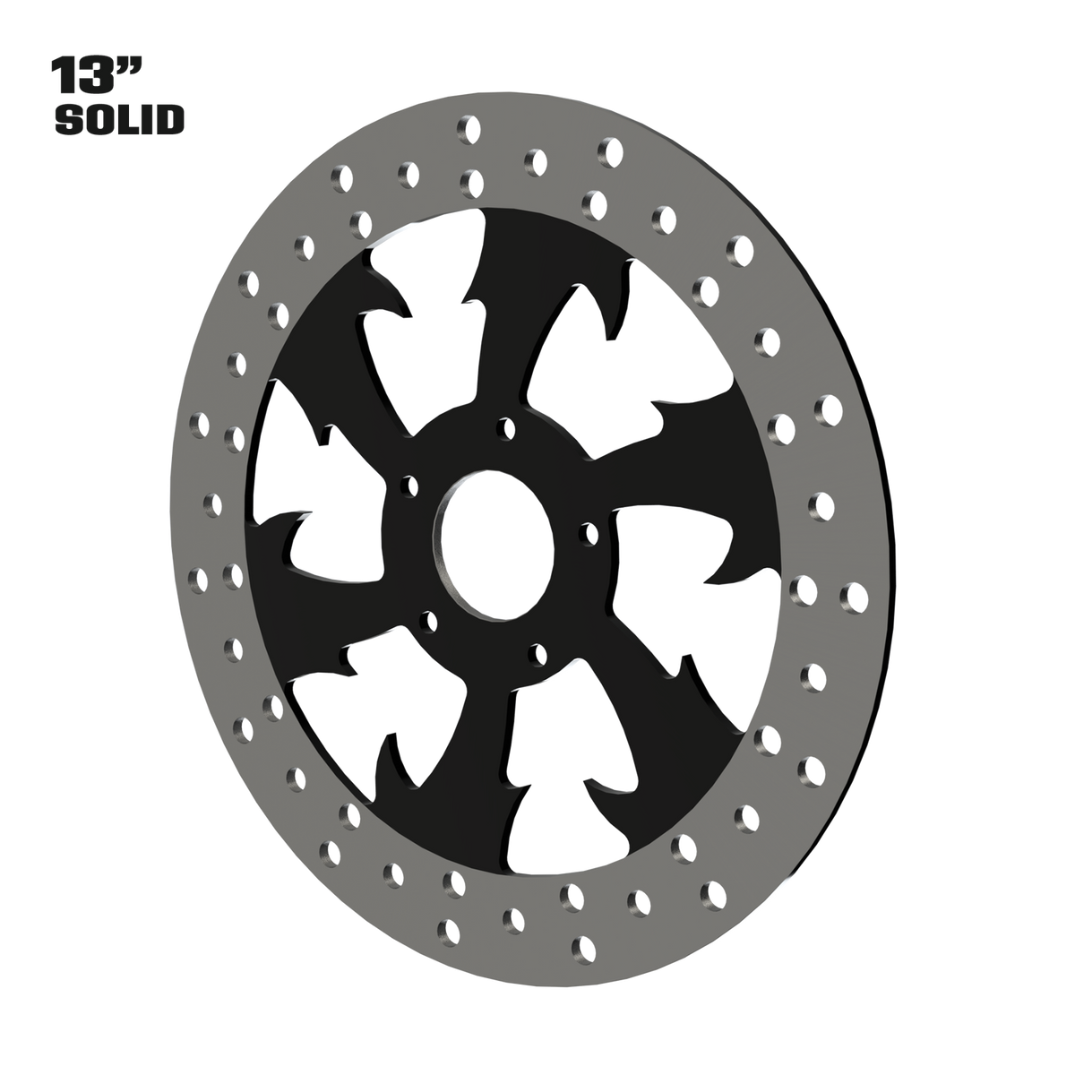 Dirty Hooker 13" solid rotor in black
