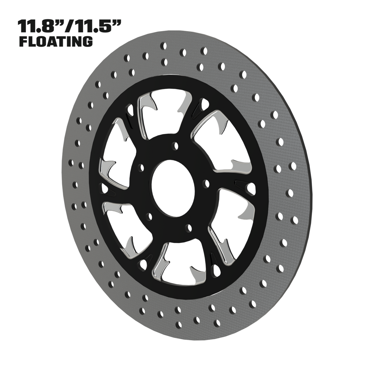 Dirty Hooker 11" floating rotor in black double cut