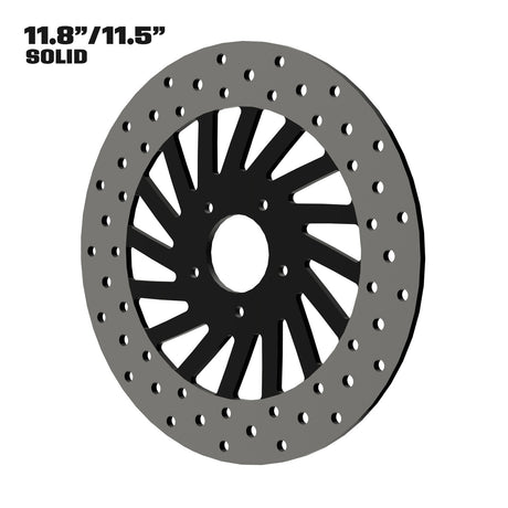 Dirty Spoke 11" Solid Rotor in Black
