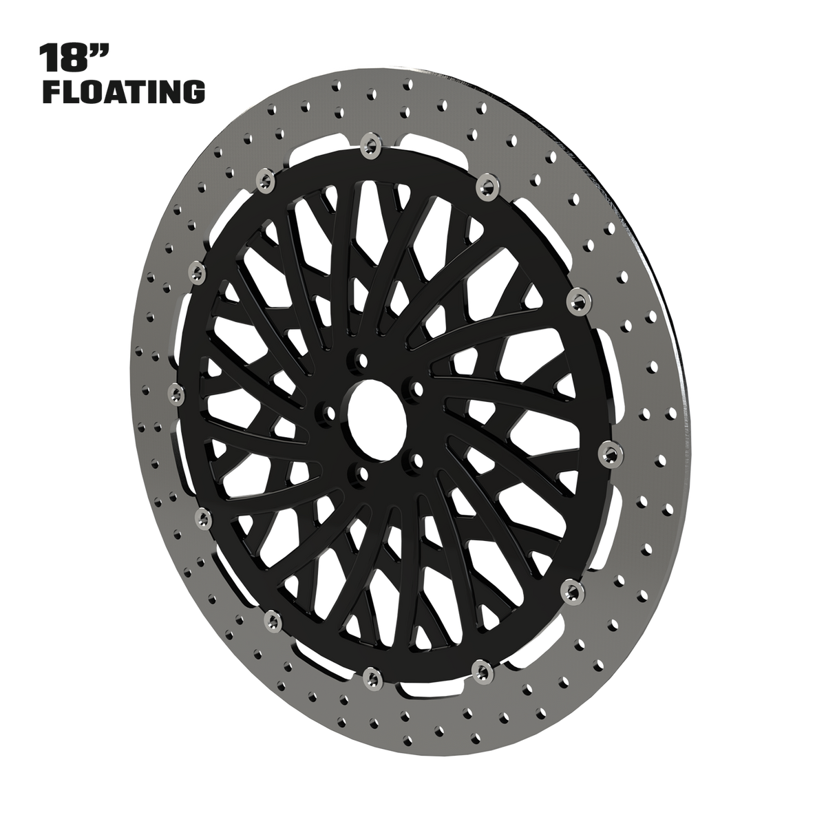Dirty Spoke 18" Solid Rotor in Black