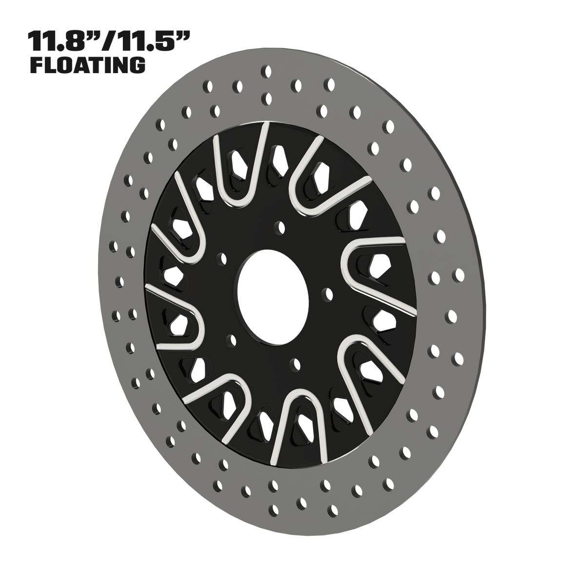 Dirty Spoke 11" Floating Rotor in Black Contrast Cut