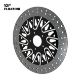 Dirty Spoke 13" Floating Rotor in Black Contrast Cut